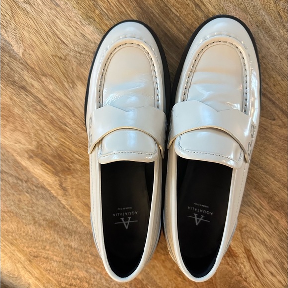 Aquatalia Maura Abrasivato Loafer in Ivory Size 6.5 - Picture 9 of 9